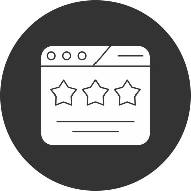 reyting ikonu. Web için geri besleme vektör simgelerinin basit illüstrasyonu