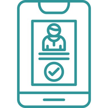 Cep telefonu. Web simgesi basit illüstrasyon