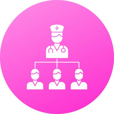 Hemşire vektör simgesi modern basit vektör çizimi