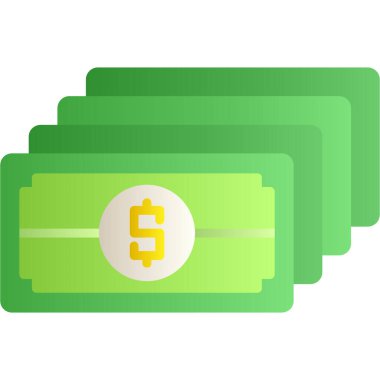 Dolar sembollü para çantası vektör çizimi izole edildi