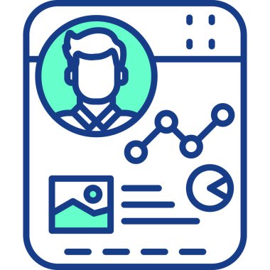 Bir insan simgesinin vektör illüstrasyonu