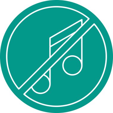 Müzik notası simgesinin vektör illüstrasyonu