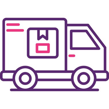 Kamyon. Web simgesi basit illüstrasyon