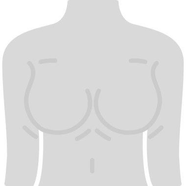 Kadın Gövdesi Simgesi, vektör illüstrasyonu