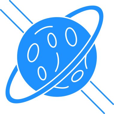 Gezegen. Web simgesi basit illüstrasyon