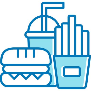 Yiyecek ve içecek ikonu. vektör