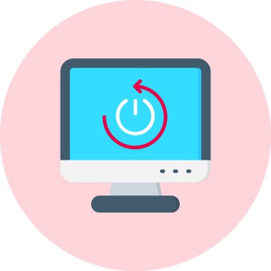 Bilgisayar. Web simgesi basit illüstrasyon