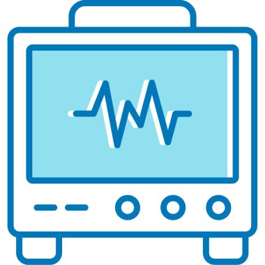 kalp atışı. Web simgesi basit illüstrasyon