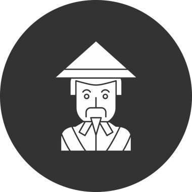 Çin kültürü simgesi, basit stil.