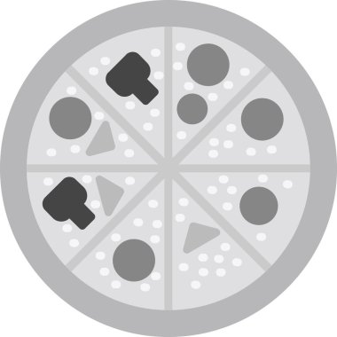 Pizza vektör simgesi modern basit illüstrasyon