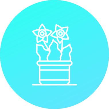 beautiful flower vector line icon