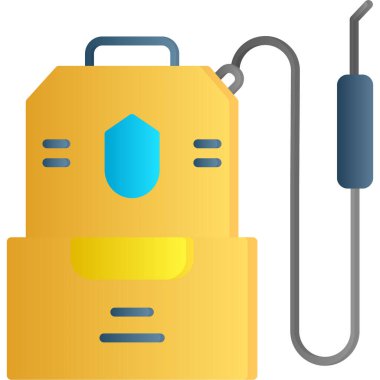 Gaz maskesi. Basit resimleme