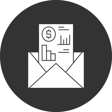 İleti simgesi, vektör illüstrasyonlu zarf