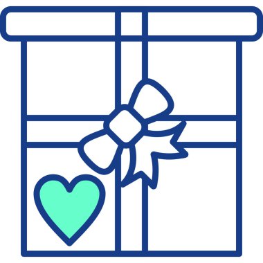 hediye kutusu simgesi, vektör illüstrasyonu