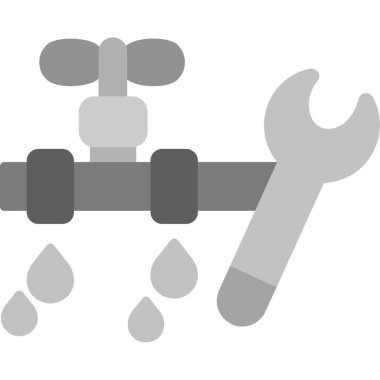 İngiliz anahtarı simgesi vektör illüstrasyonu