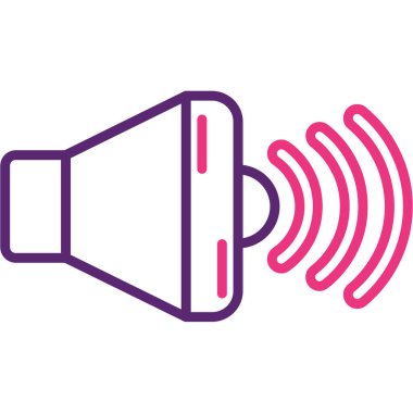 megafon ikonu. Vektör illüstrasyonu