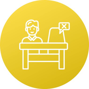 Dizüstü bilgisayarı olan bir kadının vektör çizimi