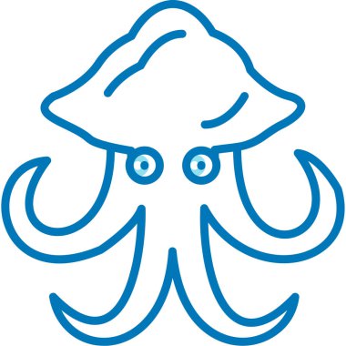 Ahtapot. Web simgesi vektör illüstrasyonu