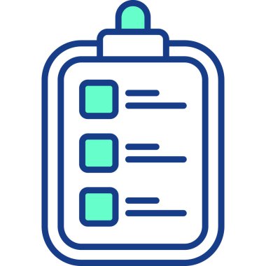 Kontrol listesi. Web simgesi basit illüstrasyon