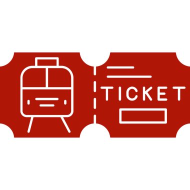 Bilet. Web simgesi basit illüstrasyon