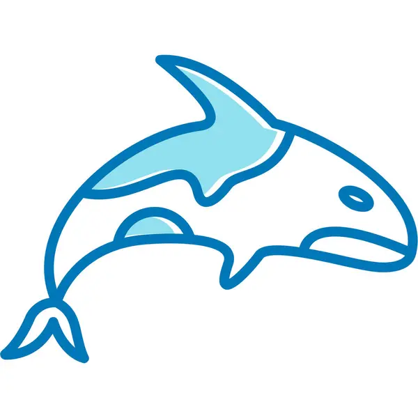 Köpekbalığı simgesi vektör illüstrasyonu