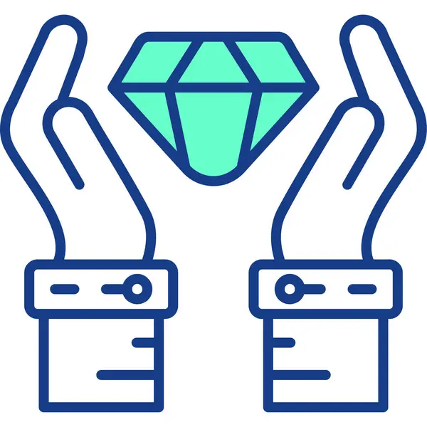 Elmas simgesi vektör illüstrasyonu