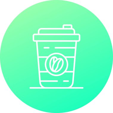 kahve fincanı simgesi, vektör illüstrasyonu