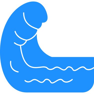 Yüzme havuzu simgesinin vektör illüstrasyonu