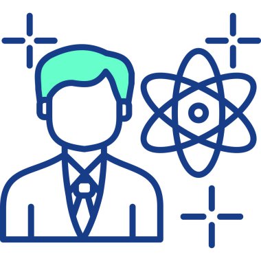 Bilim. Web simgesi basit illüstrasyon