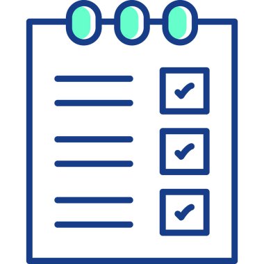 Kontrol listesi. Web simgesi basit illüstrasyon