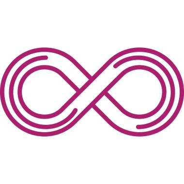 Sonsuzluk işareti izole edilmiş simgesi