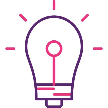 vector illustration of light bulb with a idea