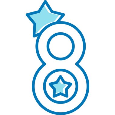 Sekiz numaralı simge vektör çizimi