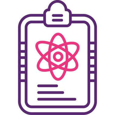 atom simgesi vektör illüstrasyonu