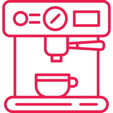 kahve makinesi ikon vektör illüstrasyonu