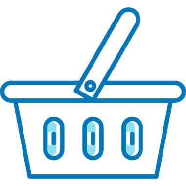 Alışveriş sepeti. Basit resimleme