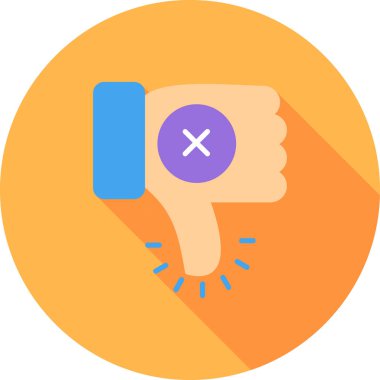 Hoşlanmıyorum. Web simgesi basit illüstrasyon