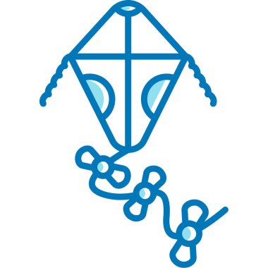 Vektör çizimi. ip ve mavi simge.