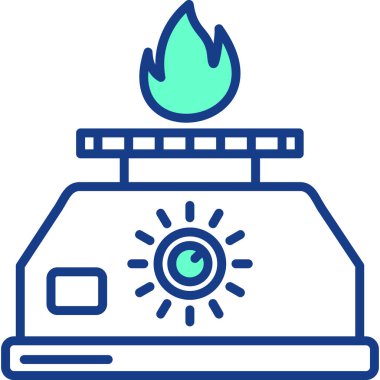 Modern ateş simgesinin vektör illüstrasyonu