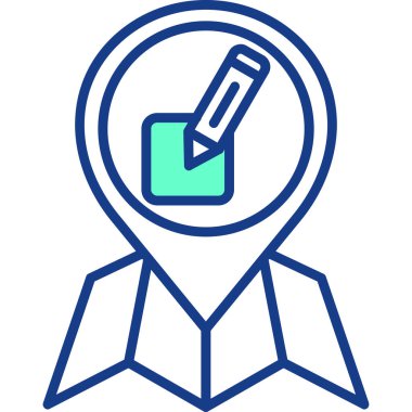 Harita konumu. Basit illüstrasyon