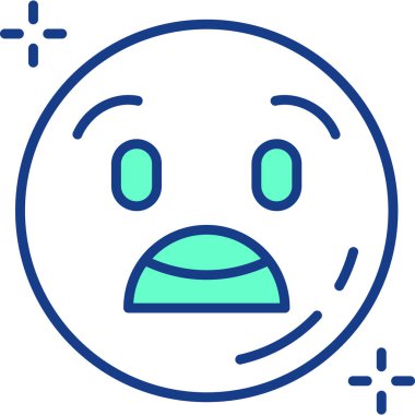 Üzgün yüz ikonu. Web tasarımı için üzgün yüz vektör simgesi özeti