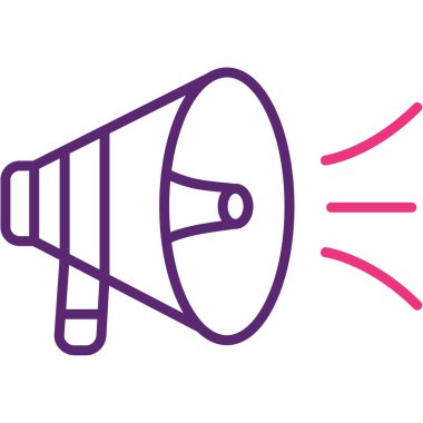 Konuşmacı. Web simgesi basit illüstrasyon