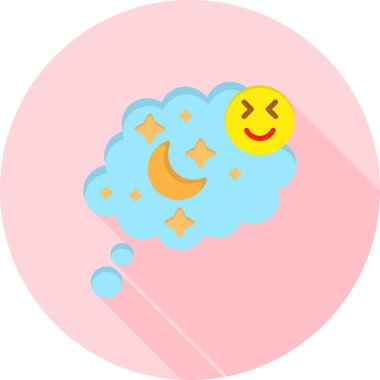 Ay ve yıldızlar simgesi, vektör illüstrasyonu