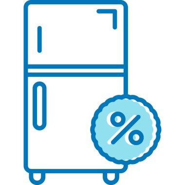 Buzdolabı. Web simgesi basit illüstrasyon