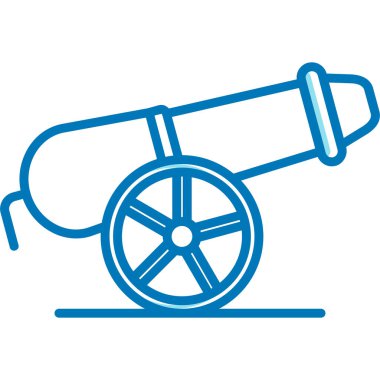 Mavi bir simgenin vektör illüstrasyonu