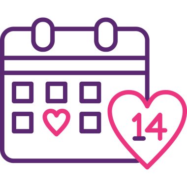 Takvim sevgililer günü aşkı.