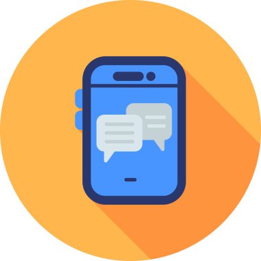 Cep telefonu mesajı. Basit illüstrasyon