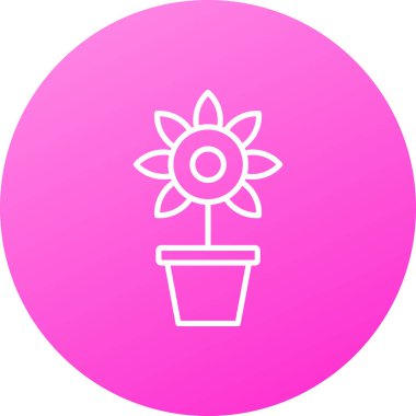 Tek eşli çiçek vektör simgesi ph simgesi