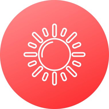 Güneş simgesinin vektör illüstrasyonu