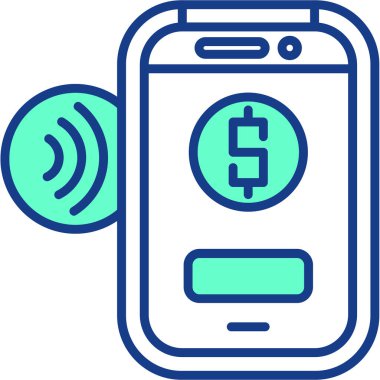 ödemeli cep telefonu simgesi - taslak biçimi